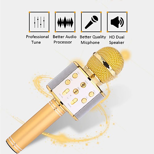 Professional Bluetooth Wireless Microphone Speaker Handheld Microphone Karaoke Mic Music Player Singing Recorder KTV 1800Mah
Professional Bluetooth Wireless Microphone Speaker Handheld Microphone Karaoke Mic Music Player Singing Recorder KTV 1800Mah