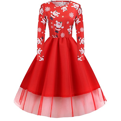 Women's A Line Dress Midi Dress Blue Green Black Red Light Green Long Sleeve Floral Round Neck Elegant Christmas Party S M L XL XXL 3XL 4XL 5XL
Women's A Line Dress Midi Dress Blue Green Black Red Light Green Long Sleeve Floral Round Neck Elegant Christmas Party S M L XL XXL 3XL 4XL 5XL
