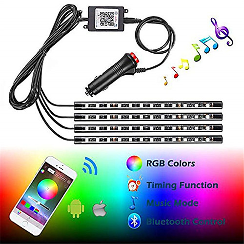 1set Car RGB LED Neon Interior Light Lamp Strip Decorative 124 LED Atmosphere Lights Wireless Phone APP Control For Android IOS 12V
1set Car RGB LED Neon Interior Light Lamp Strip Decorative 124 LED Atmosphere Lights Wireless Phone APP Control For Android IOS 12V