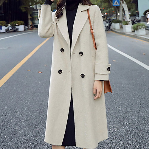 Women's Coat Daily Long Coat Peaked Lapel Regular Fit Jacket Long Sleeve Solid Colored Blue Black
Women's Coat Daily Long Coat Peaked Lapel Regular Fit Jacket Long Sleeve Solid Colored Blue Black
