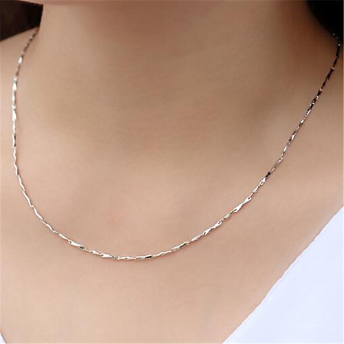 Women's Chain Necklace Chains Classic Precious Fashion Copper Silver Plated Silver 45 cm Necklace Jewelry 1pc For Daily Street Work
Women's Chain Necklace Chains Classic Precious Fashion Copper Silver Plated Silver 45 cm Necklace Jewelry 1pc For Daily Street Work