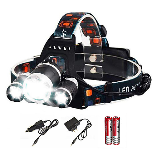 Waterproof Rechargeable Headlamps Headlight 6000 lm LED Emitters with Batteries and Charger 4 Mode Camping / Hiking / Caving Everyday Use Diving / Boating Waterproof Zoomable Rechargeable Super Light
Waterproof Rechargeable Headlamps Headlight 6000 lm LED Emitters with Batteries and Charger 4 Mode Camping / Hiking / Caving Everyday Use Diving / Boating Waterproof Zoomable Rechargeable Super Light