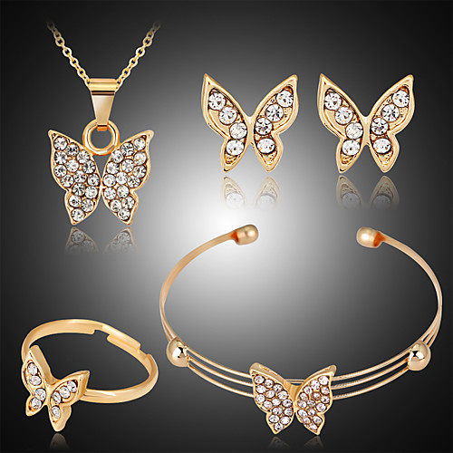 Women's Jewelry Set Bridal Jewelry Sets 3D Butterfly Fashion Gold Plated Earrings Jewelry Gold For Christmas Wedding Halloween Party Evening Gift 1 set
Women's Jewelry Set Bridal Jewelry Sets 3D Butterfly Fashion Gold Plated Earrings Jewelry Gold For Christmas Wedding Halloween Party Evening Gift 1 set