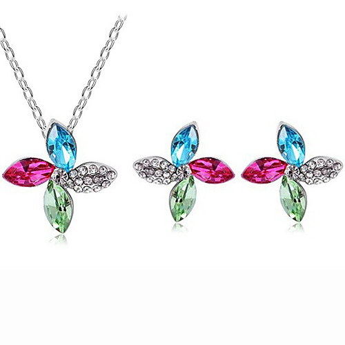 Women's Stud Earrings Pendant Necklace Classic Precious Clover Unique Design Fashion Silver Plated Earrings Jewelry Rainbow For Party Daily Street Holiday 1 set
Women's Stud Earrings Pendant Necklace Classic Precious Clover Unique Design Fashion Silver Plated Earrings Jewelry Rainbow For Party Daily Street Holiday 1 set