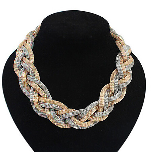 Women's Choker Necklace Collar Necklace Braided Precious Fashion Boho Gold Plated Chrome Gold 45 cm Necklace Jewelry 1pc For Holiday Street Festival
Women's Choker Necklace Collar Necklace Braided Precious Fashion Boho Gold Plated Chrome Gold 45 cm Necklace Jewelry 1pc For Holiday Street Festival
