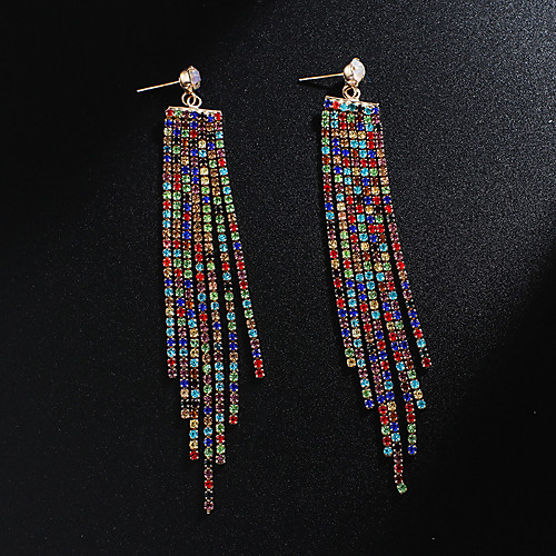Women's Clear White Cubic Zirconia Drop Earrings Tassel Fringe Love Vintage Fashion Elegant Silver Earrings Jewelry Golden / Silver / Rainbow For Wedding Party Anniversary Engagement 1 Pair
Women's Clear White Cubic Zirconia Drop Earrings Tassel Fringe Love Vintage Fashion Elegant Silver Earrings Jewelry Golden / Silver / Rainbow For Wedding Party Anniversary Engagement 1 Pair