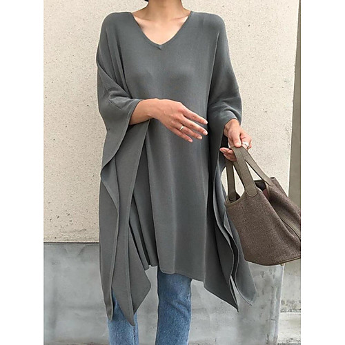 Women's Solid Colored T-shirt Daily V Neck Black / Blue / Purple / Khaki / Gray
Women's Solid Colored T-shirt Daily V Neck Black / Blue / Purple / Khaki / Gray