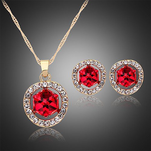 Women's Stud Earrings Pendant Necklace 3D Precious Unique Design Fashion Gold Plated Earrings Jewelry Green / Red For Party Daily Street Holiday 1 set
Women's Stud Earrings Pendant Necklace 3D Precious Unique Design Fashion Gold Plated Earrings Jewelry Green / Red For Party Daily Street Holiday 1 set