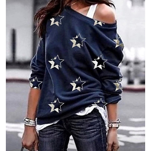 Women's T shirt Pattern Geometric Long Sleeve One Shoulder Round Neck Tops Black Blue Purple
Women's T shirt Pattern Geometric Long Sleeve One Shoulder Round Neck Tops Black Blue Purple
