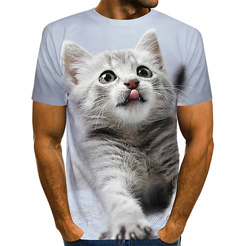 Men's T shirt Shirt Graphic Geometric 3D Animal Plus Size Pleated Print Short Sleeve Daily Tops Streetwear Exaggerated Round Neck Gray / Summer
Men's T shirt Shirt Graphic Geometric 3D Animal Plus Size Pleated Print Short Sleeve Daily Tops Streetwear Exaggerated Round Neck Gray / Summer