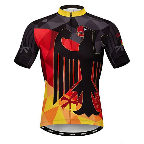 21Grams Men's Short Sleeve Cycling Jersey Black / Red Germany National Flag Bike Jersey Top Mountain Bike MTB Road Bike Cycling Breathable Moisture Wicking Quick Dry Sports Polyester Elastane Terylene
21Grams Men's Short Sleeve Cycling Jersey Black / Red Germany National Flag Bike Jersey Top Mountain Bike MTB Road Bike Cycling Breathable Moisture Wicking Quick Dry Sports Polyester Elastane Terylene