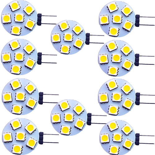 10pcs 2 W LED Bi-pin Lights 120 lm G4 6 LED Beads SMD 5050 Warm White White 9-30 V
10pcs 2 W LED Bi-pin Lights 120 lm G4 6 LED Beads SMD 5050 Warm White White 9-30 V
