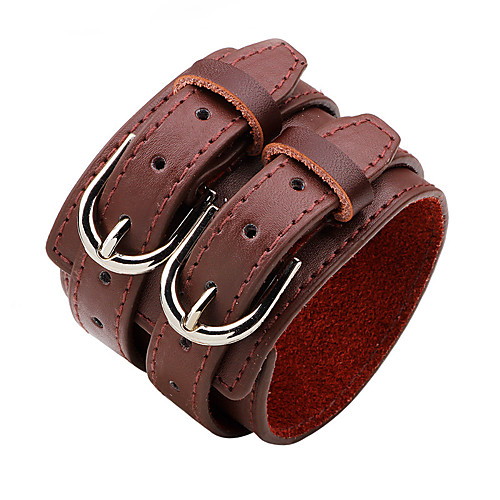 Men's Handmade Link Bracelet Geometrical Lucky Casual / Sporty Leatherette Bracelet Jewelry Black / Brown / White For Daily
Men's Handmade Link Bracelet Geometrical Lucky Casual / Sporty Leatherette Bracelet Jewelry Black / Brown / White For Daily