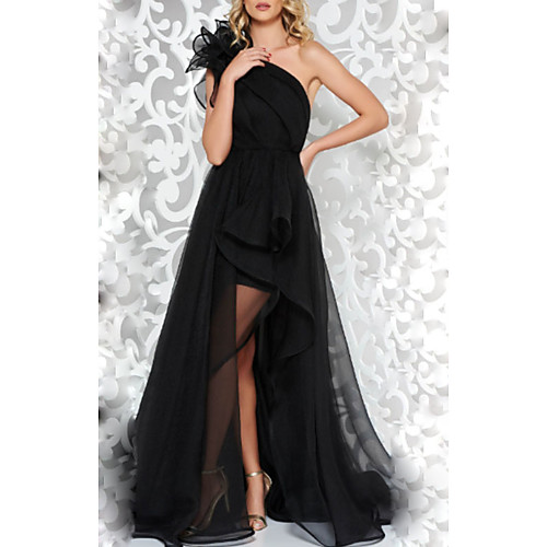 A-Line Open Back Prom Formal Evening Dress One Shoulder Sleeveless Sweep / Brush Train Lace Sequined with Appliques Split Front 2021
A-Line Open Back Prom Formal Evening Dress One Shoulder Sleeveless Sweep / Brush Train Lace Sequined with Appliques Split Front 2021
