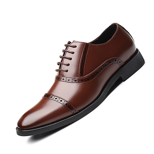 Men's Oxfords Casual British Daily Office & Career Walking Shoes PU Breathable Non-slipping Height-increasing Black Brown Fall Spring
Men's Oxfords Casual British Daily Office & Career Walking Shoes PU Breathable Non-slipping Height-increasing Black Brown Fall Spring