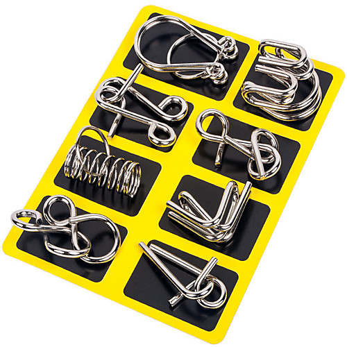 8 pcs IQ Brain Teaser Metal Wire Puzzle Puzzles Game Intelligence Hoop Fun Metalic Classic Kid's Toy Gift
8 pcs IQ Brain Teaser Metal Wire Puzzle Puzzles Game Intelligence Hoop Fun Metalic Classic Kid's Toy Gift