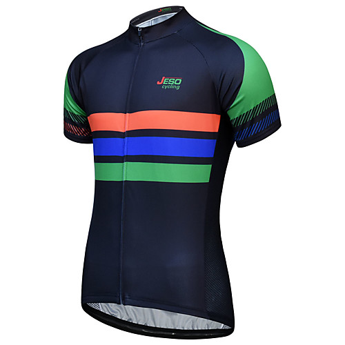 JESOCYCLING Men's Short Sleeve Cycling Jersey Summer Polyester Black Stripes Bike Jersey Top Mountain Bike MTB Road Bike Cycling Quick Dry Breathable Back Pocket Sports Clothing Apparel / Stretchy
JESOCYCLING Men's Short Sleeve Cycling Jersey Summer Polyester Black Stripes Bike Jersey Top Mountain Bike MTB Road Bike Cycling Quick Dry Breathable Back Pocket Sports Clothing Apparel / Stretchy