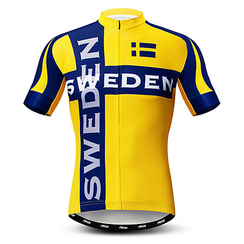 21Grams Men's Short Sleeve Cycling Jersey Summer Elastane Lycra Polyester Yellow Sweden National Flag Bike Jersey Top Mountain Bike MTB Road Bike Cycling Quick Dry Moisture Wicking Breathable Sports
21Grams Men's Short Sleeve Cycling Jersey Summer Elastane Lycra Polyester Yellow Sweden National Flag Bike Jersey Top Mountain Bike MTB Road Bike Cycling Quick Dry Moisture Wicking Breathable Sports