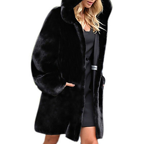 Women's Faux Fur Coat Daily Fall Winter Long Coat Peaked Lapel Regular Fit Thermal Warm Elegant Jacket Long Sleeve Print Quilted Black
Women's Faux Fur Coat Daily Fall Winter Long Coat Peaked Lapel Regular Fit Thermal Warm Elegant Jacket Long Sleeve Print Quilted Black