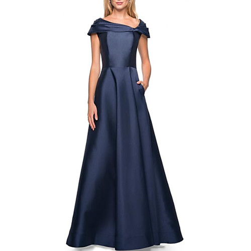 A-Line Mother of the Bride Dress Elegant & Luxurious Bateau Neck Floor Length Satin Short Sleeve with Ruching 2021
A-Line Mother of the Bride Dress Elegant & Luxurious Bateau Neck Floor Length Satin Short Sleeve with Ruching 2021