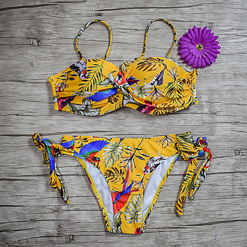 Women's Bikini Swimsuit Lace up Print Floral Geometric Blue Purple Yellow Army Green Swimwear Underwire Bathing Suits
Women's Bikini Swimsuit Lace up Print Floral Geometric Blue Purple Yellow Army Green Swimwear Underwire Bathing Suits