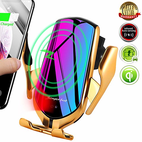 R1 10W Car Wireless Charger Automatic Clamping Phone Holder For iPhone Samsung Huawei LG Infrared Induction Qi Charger Holder GPS
R1 10W Car Wireless Charger Automatic Clamping Phone Holder For iPhone Samsung Huawei LG Infrared Induction Qi Charger Holder GPS