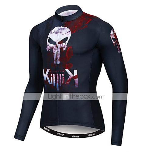 21Grams Sugar Skull Skull Men's Long Sleeve Cycling Jersey - Black Bike Jersey Top UV Resistant Quick Dry Moisture Wicking Sports Winter Elastane Terylene Polyester Taffeta Mountain Bike MTB Road
21Grams Sugar Skull Skull Men's Long Sleeve Cycling Jersey - Black Bike Jersey Top UV Resistant Quick Dry Moisture Wicking Sports Winter Elastane Terylene Polyester Taffeta Mountain Bike MTB Road