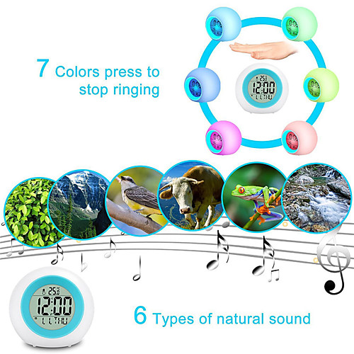 Creative round colorful alarm clock Round colorful light gradient alarm clock with Calendar Ball children alarm clock desktop
Creative round colorful alarm clock Round colorful light gradient alarm clock with Calendar Ball children alarm clock desktop