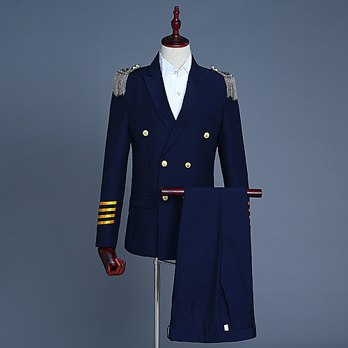 Prince Aristocrat Victorian Napoleon Jacket Winter Coat Pants Suits & Blazers Men's Costume White / Navy Blue Vintage Cosplay Party Halloween Long Sleeve / Stripes
Prince Aristocrat Victorian Napoleon Jacket Winter Coat Pants Suits & Blazers Men's Costume White / Navy Blue Vintage Cosplay Party Halloween Long Sleeve / Stripes