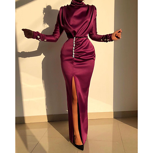 Women's A Line Dress Maxi long Dress Wine Long Sleeve Solid Color Split Zipper Patchwork Fall Turtleneck Sexy Slim 2021 S M L XL XXL
Women's A Line Dress Maxi long Dress Wine Long Sleeve Solid Color Split Zipper Patchwork Fall Turtleneck Sexy Slim 2021 S M L XL XXL