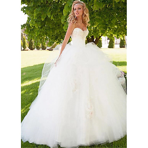 Ball Gown Wedding Dresses Sweetheart Neckline Floor Length Tulle Strapless Beautiful Back with 2021
Ball Gown Wedding Dresses Sweetheart Neckline Floor Length Tulle Strapless Beautiful Back with 2021