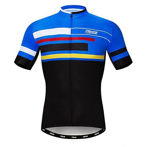 21Grams Men's Short Sleeve Cycling Jersey Summer Elastane Lycra Polyester Blue Stripes Bike Jersey Top Mountain Bike MTB Road Bike Cycling Quick Dry Moisture Wicking Breathable Sports Clothing Apparel
21Grams Men's Short Sleeve Cycling Jersey Summer Elastane Lycra Polyester Blue Stripes Bike Jersey Top Mountain Bike MTB Road Bike Cycling Quick Dry Moisture Wicking Breathable Sports Clothing Apparel