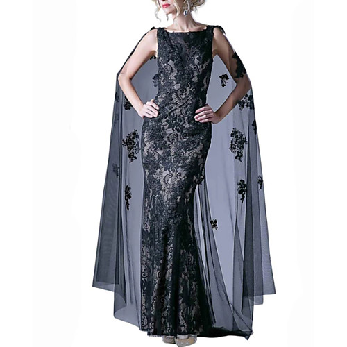 Mermaid / Trumpet Luxurious Engagement Formal Evening Dress Boat Neck Sleeveless Sweep / Brush Train Lace Tulle with Lace Insert Appliques 2021
Mermaid / Trumpet Luxurious Engagement Formal Evening Dress Boat Neck Sleeveless Sweep / Brush Train Lace Tulle with Lace Insert Appliques 2021