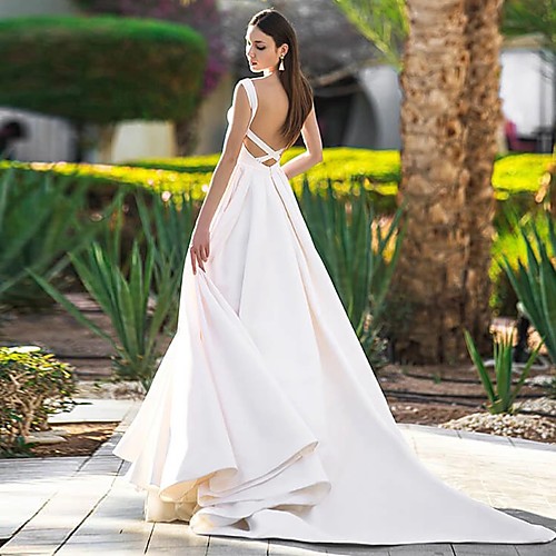 A-Line Wedding Dresses Bateau Neck Court Train Polyester Cap Sleeve Beautiful Back with 2021
A-Line Wedding Dresses Bateau Neck Court Train Polyester Cap Sleeve Beautiful Back with 2021