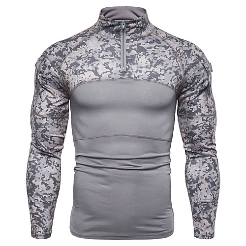 Men's Long Sleeve Running Shirt Patchwork Quarter Zip Tee Tshirt Top Cotton Thermal Warm Breathable Soft Fitness Gym Workout Running Jogging Sportswear Camo / Camouflage Black Army Green Gray
Men's Long Sleeve Running Shirt Patchwork Quarter Zip Tee Tshirt Top Cotton Thermal Warm Breathable Soft Fitness Gym Workout Running Jogging Sportswear Camo / Camouflage Black Army Green Gray