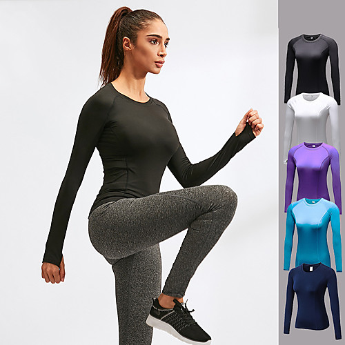 YUERLIAN Women's Long Sleeve Running Shirt Tee Tshirt Athletic Fleece Quick Dry Breathable Soft Fitness Gym Workout Running Jogging Sportswear Solid Color Violet Blue Atoll White Black Navy Blue
YUERLIAN Women's Long Sleeve Running Shirt Tee Tshirt Athletic Fleece Quick Dry Breathable Soft Fitness Gym Workout Running Jogging Sportswear Solid Color Violet Blue Atoll White Black Navy Blue