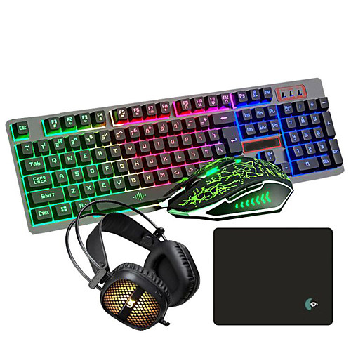 USB Wired LOL Gaming Keyboard Mouse Headband and Pad Combos Suspension Illuminous Gamers 4 Pcs
USB Wired LOL Gaming Keyboard Mouse Headband and Pad Combos Suspension Illuminous Gamers 4 Pcs