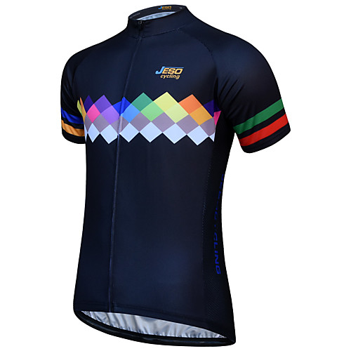 JESOCYCLING Men's Short Sleeve Cycling Jersey Black Plaid / Checkered Bike Jersey Top Mountain Bike MTB Road Bike Cycling Breathable Quick Dry Back Pocket Sports Clothing Apparel / Stretchy
JESOCYCLING Men's Short Sleeve Cycling Jersey Black Plaid / Checkered Bike Jersey Top Mountain Bike MTB Road Bike Cycling Breathable Quick Dry Back Pocket Sports Clothing Apparel / Stretchy