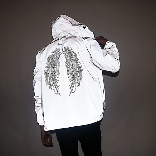 Men's Long Sleeve Running Track Jacket Reflective Jacket Hoodie Jacket Full Zip Outerwear Hoodie Athleisure Wear High Visibility Reflective Windproof Fitness Running Jogging Sportswear Silver
Men's Long Sleeve Running Track Jacket Reflective Jacket Hoodie Jacket Full Zip Outerwear Hoodie Athleisure Wear High Visibility Reflective Windproof Fitness Running Jogging Sportswear Silver