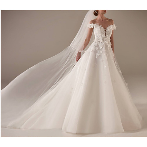 A-Line Wedding Dresses V Neck Sweep / Brush Train Lace Tulle Short Sleeve with Draping Appliques 2021
A-Line Wedding Dresses V Neck Sweep / Brush Train Lace Tulle Short Sleeve with Draping Appliques 2021