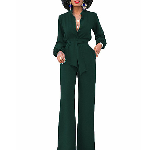 Women's Plus Size Streetwear Party Daily Wide Leg Black Red Green Jumpsuit Solid Colored Lantern Sleeve High Waist Cotton
Women's Plus Size Streetwear Party Daily Wide Leg Black Red Green Jumpsuit Solid Colored Lantern Sleeve High Waist Cotton