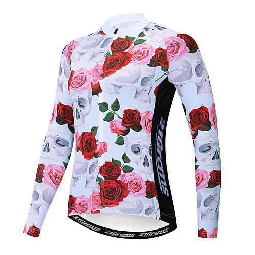 21Grams Floral Botanical Women's Long Sleeve Cycling Jersey - Rose Red Bike Jersey Top Thermal Warm Anatomic Design Quick Dry Sports Winter Elastane Terylene Polyester Taffeta Mountain Bike MTB Road
21Grams Floral Botanical Women's Long Sleeve Cycling Jersey - Rose Red Bike Jersey Top Thermal Warm Anatomic Design Quick Dry Sports Winter Elastane Terylene Polyester Taffeta Mountain Bike MTB Road