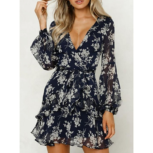Women's A Line Dress Short Mini Dress Navy Blue Long Sleeve Floral Deep V Hot M L XL XXL 3XL
Women's A Line Dress Short Mini Dress Navy Blue Long Sleeve Floral Deep V Hot M L XL XXL 3XL