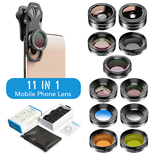 Filter Phone Camera Lens Clip Optical On-line Travel 11 in 1 Cell Phone Lens Kit for iPhone and Android
Filter Phone Camera Lens Clip Optical On-line Travel 11 in 1 Cell Phone Lens Kit for iPhone and Android