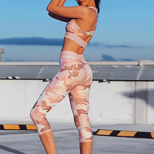 Women's 2pcs Tracksuit Yoga Suit Cut Out Camo / Camouflage Camouflage Yoga Fitness Gym Workout High Waist Bra Top Capri Leggings Clothing Suit Sleeveless Sport Activewear Tummy Control Butt Lift
Women's 2pcs Tracksuit Yoga Suit Cut Out Camo / Camouflage Camouflage Yoga Fitness Gym Workout High Waist Bra Top Capri Leggings Clothing Suit Sleeveless Sport Activewear Tummy Control Butt Lift