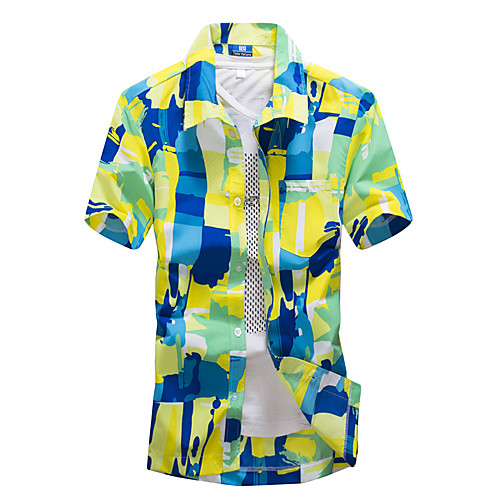 Men's Shirt Check Color Block Geometric Plus Size Print Short Sleeve Going out Tops Punk & Gothic Boho Orange Green
Men's Shirt Check Color Block Geometric Plus Size Print Short Sleeve Going out Tops Punk & Gothic Boho Orange Green