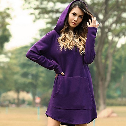 Women's Shift Dress - Long Sleeve Solid Colored Loose Black Purple Red Yellow Gray Light Blue S M L XL XXL XXXL
Women's Shift Dress - Long Sleeve Solid Colored Loose Black Purple Red Yellow Gray Light Blue S M L XL XXL XXXL