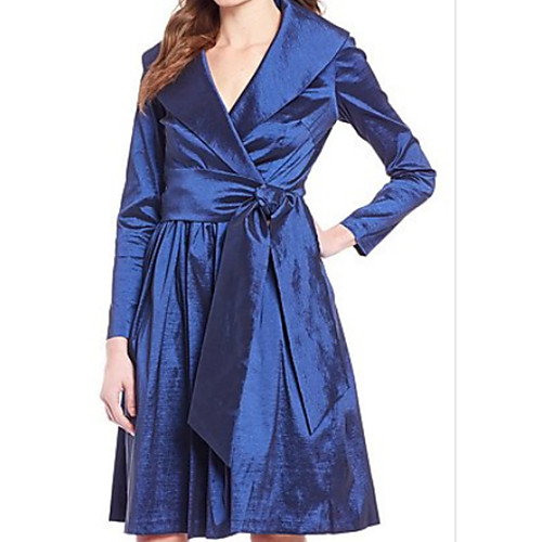 A-Line Mother of the Bride Dress Elegant V Neck Knee Length Polyester 3/4 Length Sleeve with Sash / Ribbon 2021
A-Line Mother of the Bride Dress Elegant V Neck Knee Length Polyester 3/4 Length Sleeve with Sash / Ribbon 2021