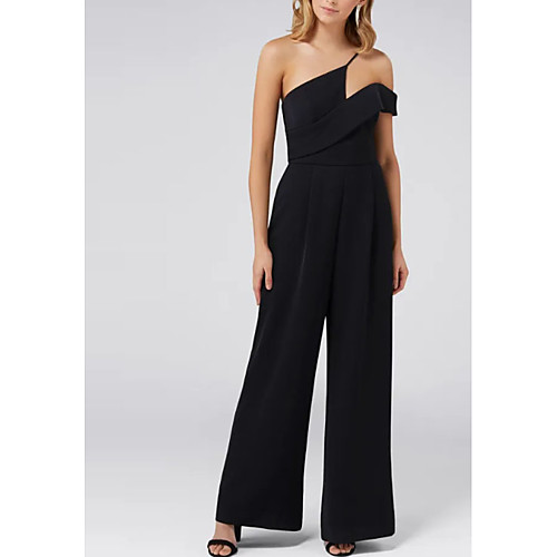 Jumpsuits Engagement Formal Evening Dress One Shoulder Sleeveless Ankle Length Satin with Pleats 2021
Jumpsuits Engagement Formal Evening Dress One Shoulder Sleeveless Ankle Length Satin with Pleats 2021