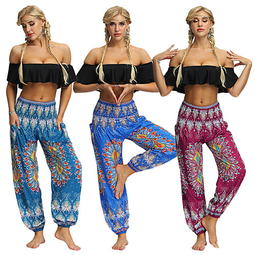 Women's Yoga Pants Harem Smocked Waist Bloomers Quick Dry Breathable Bohemian Hippie Boho Dark Red Blue Light Blue Fitness Gym Workout Dance Sports Activewear Stretchy Loose
Women's Yoga Pants Harem Smocked Waist Bloomers Quick Dry Breathable Bohemian Hippie Boho Dark Red Blue Light Blue Fitness Gym Workout Dance Sports Activewear Stretchy Loose